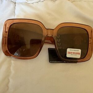 True Religion Women's Amber Brown Square Sunglasses